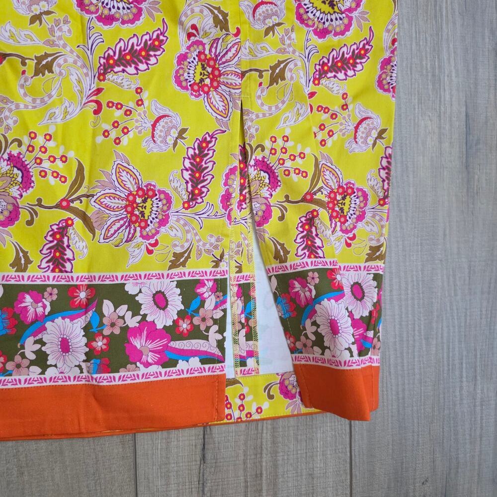 Anthropologie Maeve Paisley Yellow High Waist Slit Skirt Only Women Sz 10 NWT - Picture 5 of 13